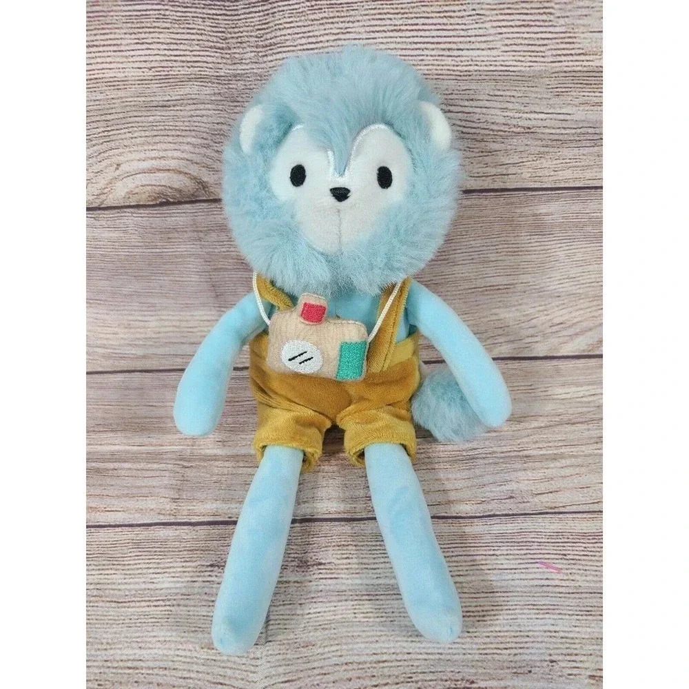 Manhattan Toy Natural Historian Plush Lemur Stuffed Animal Blue Camera 11.5"